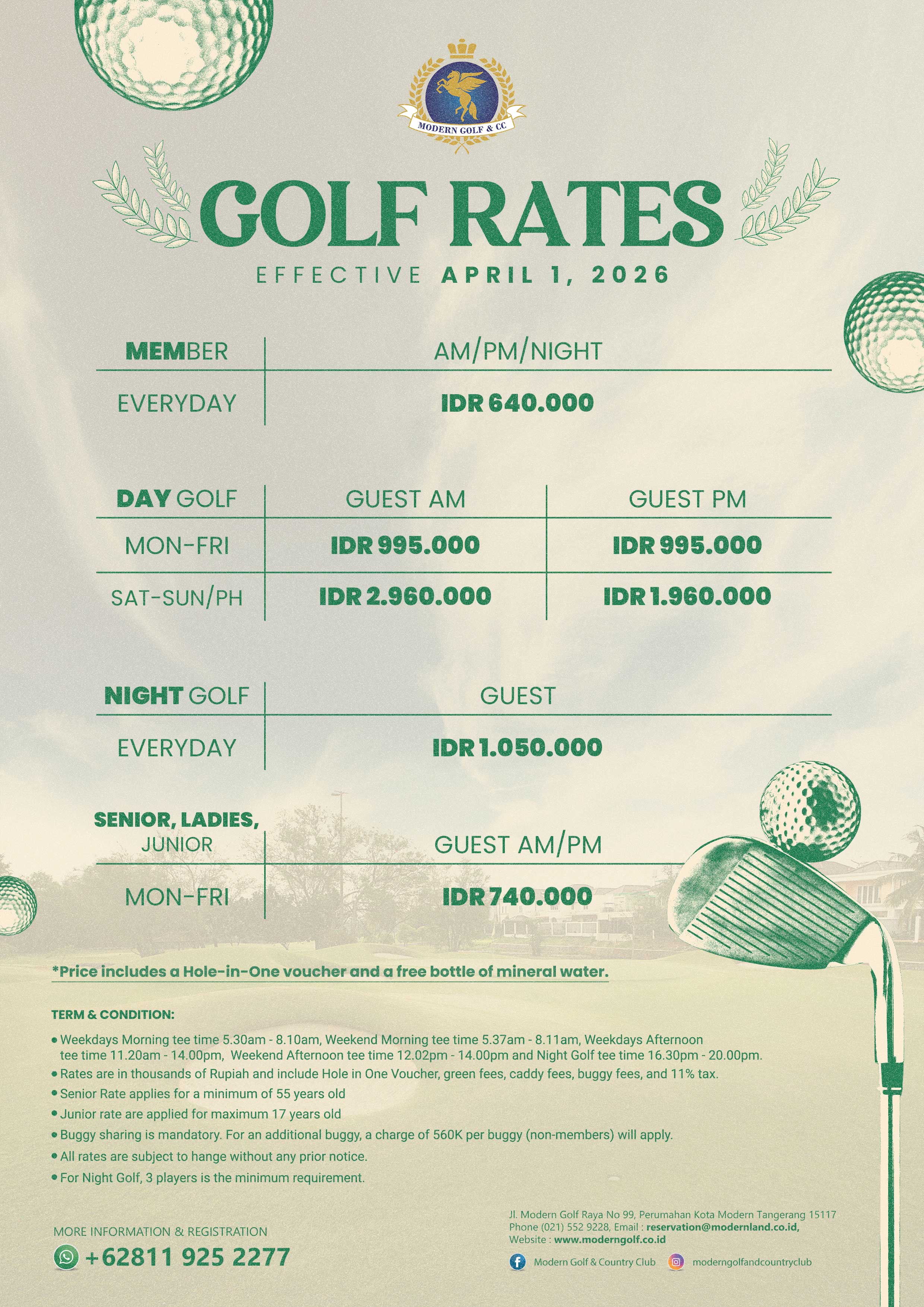 Golf Course Fees & Rates